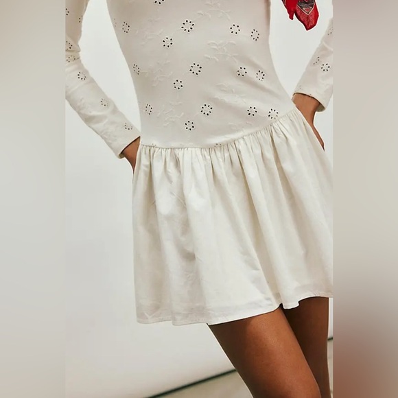 NWT Free People Surley Mini Dress Heron Blue MSRP $148 - Picture 3 of 8